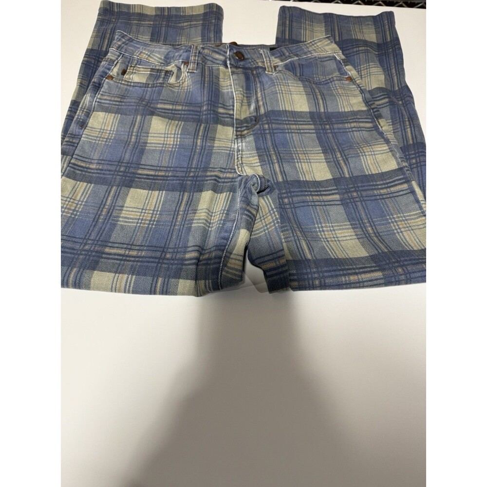 Judy Blue Women's High Waist  Vintage Look Plaid Straight 7 / 28 - Picture 2 of 12